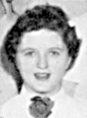 High school portrait of Carol Curtis (Campbell)